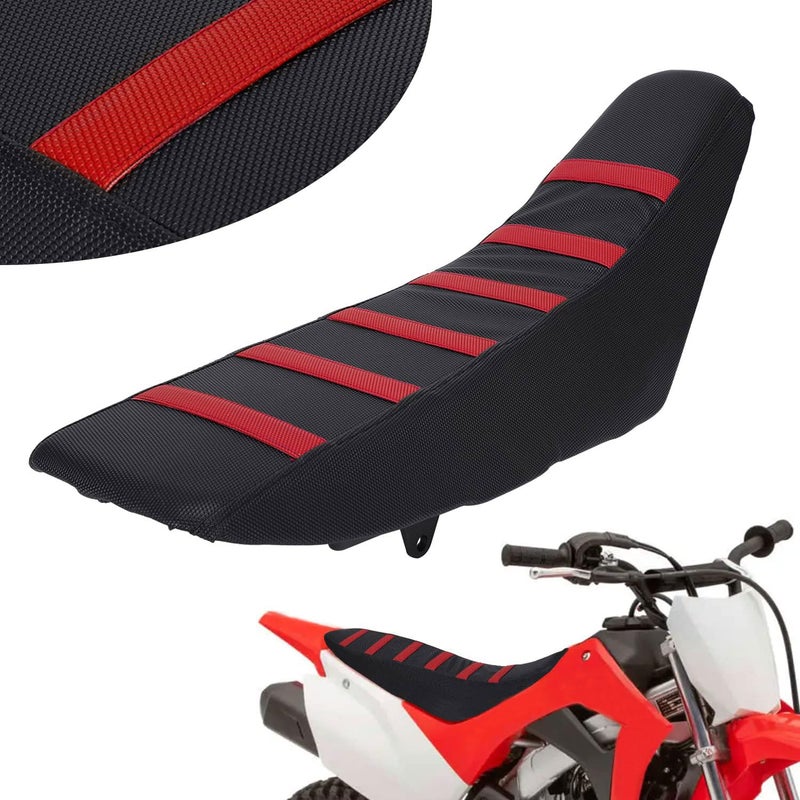 USTPO Dirt Bike Seat Cover Particle Surface Universal for CRF CR XR 50cc - 250cc RM KX KLX TTR PW SSR Apollo TAO TAO Thumpstar Dirt Pit Bike Red - Image 1